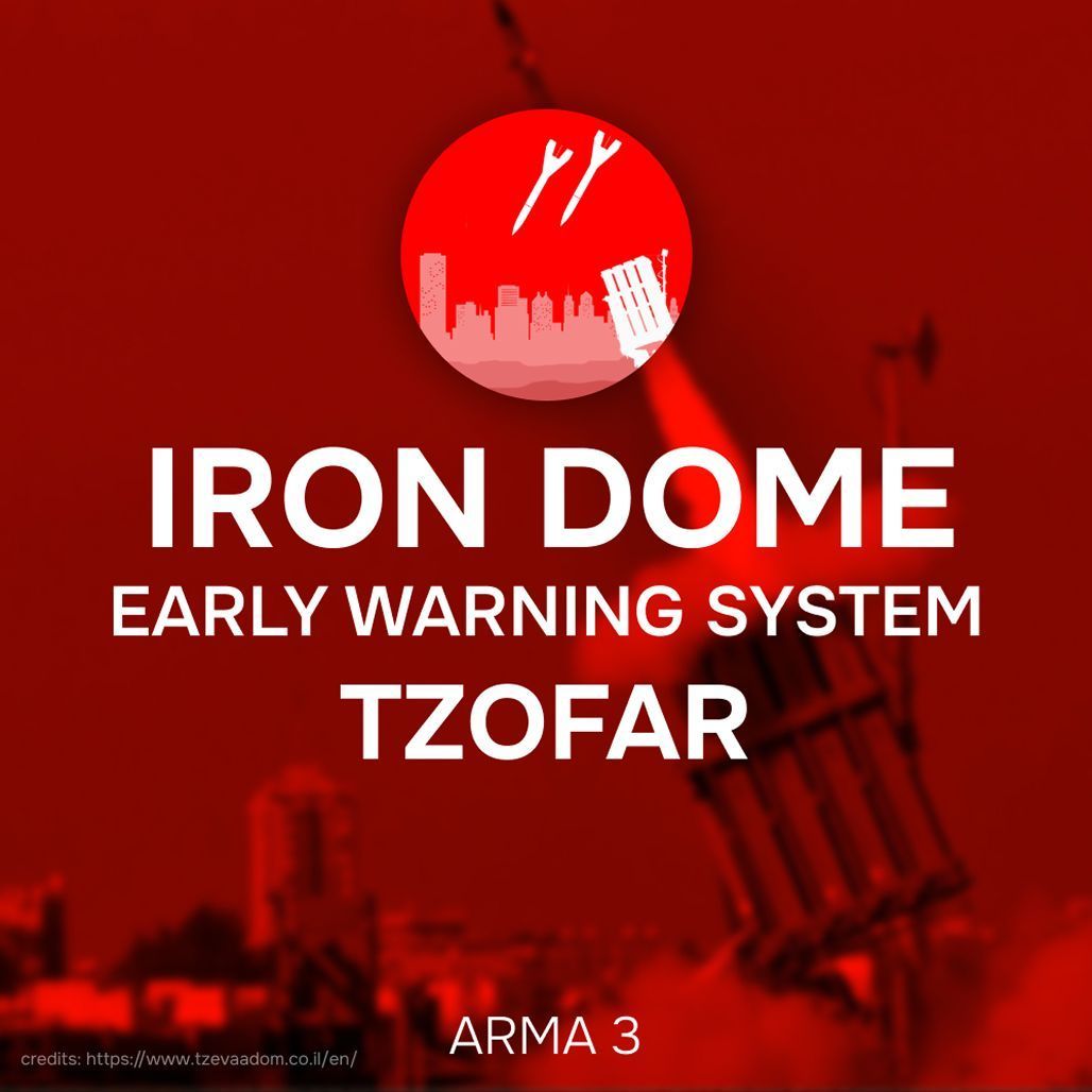 Tzofar - Red Alert (with Iron dome)